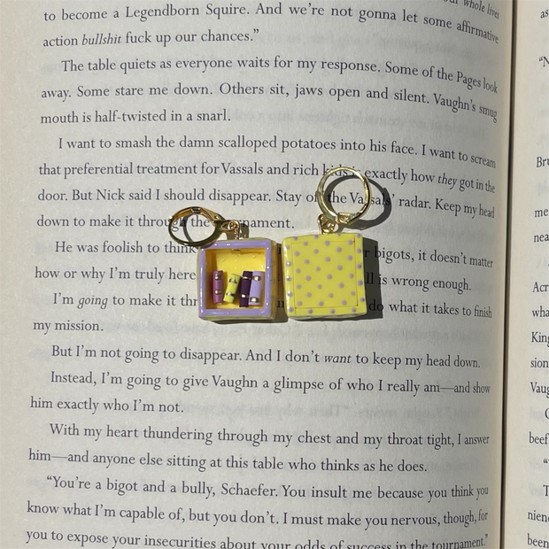 Yellow/purple polka Earrings