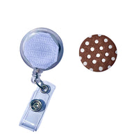 Brown Polka Badge Reel