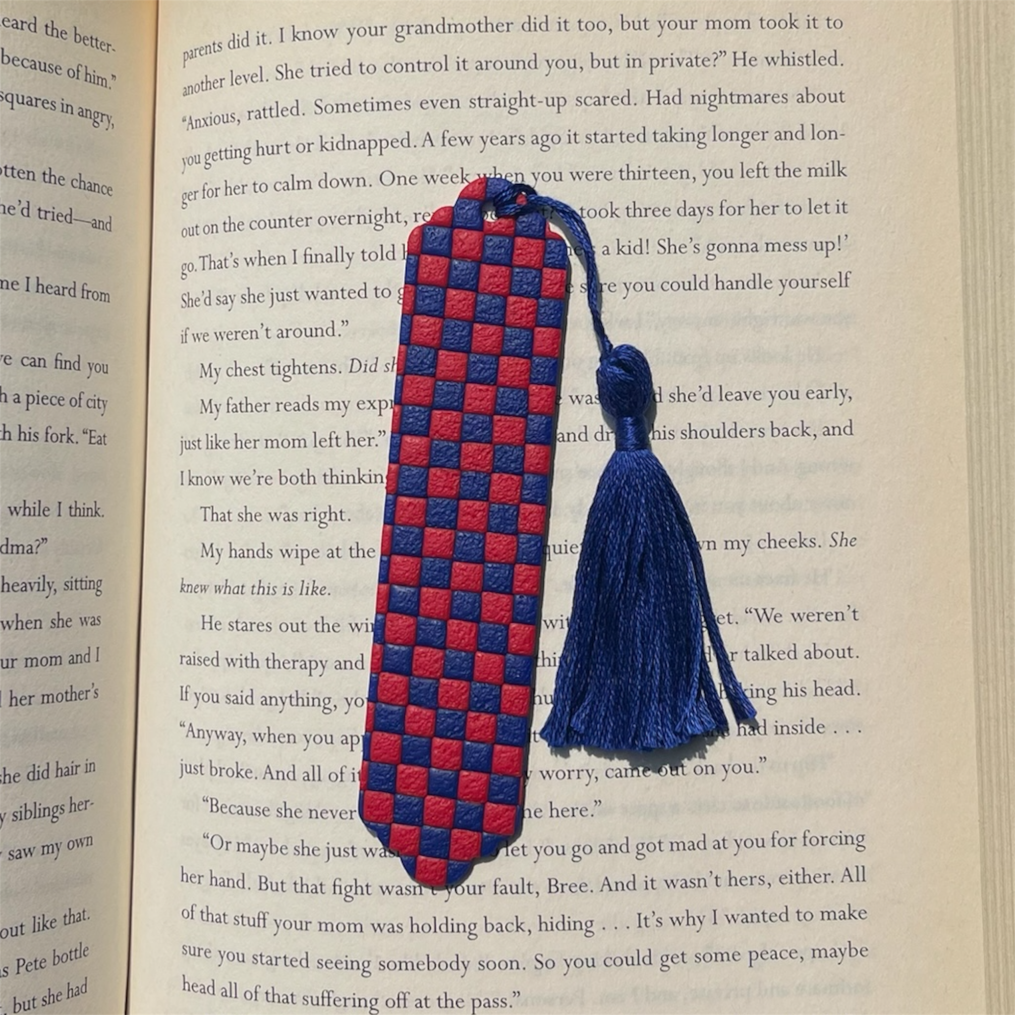 Red/Blue Checkered Bookmark