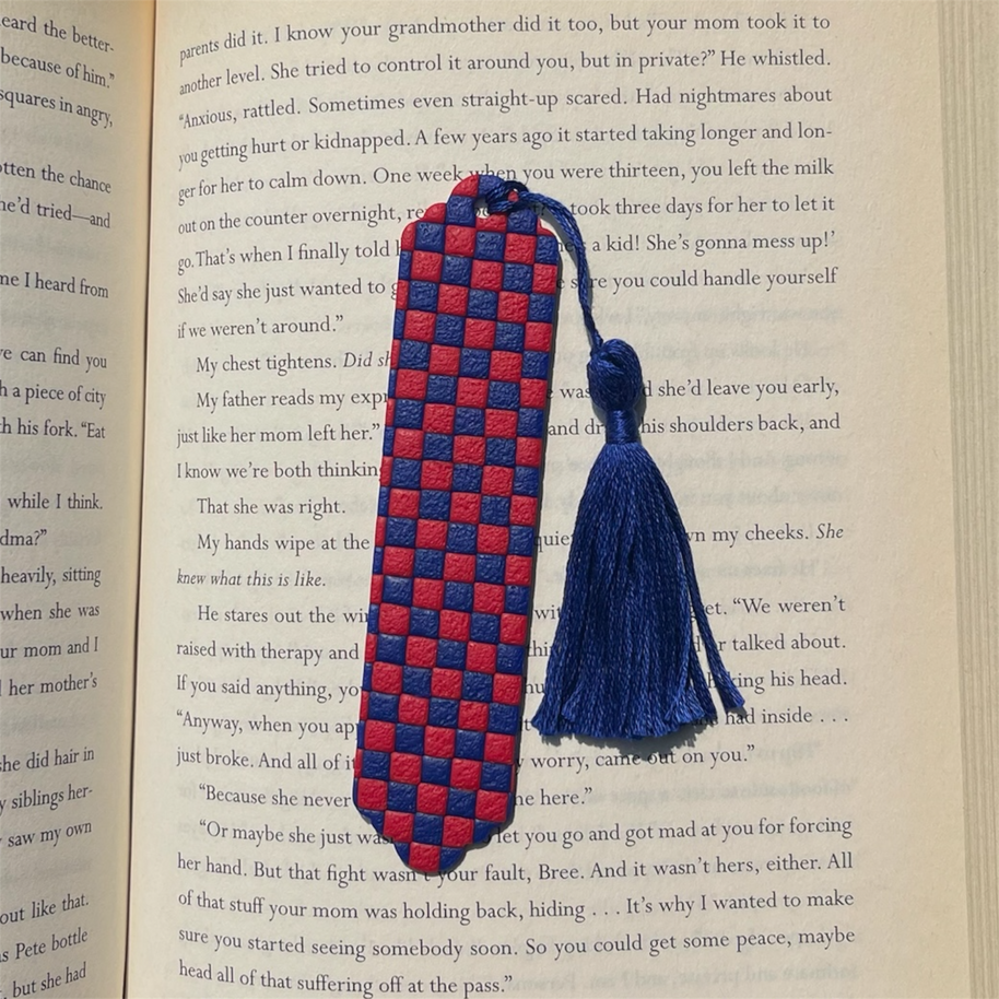Red/Blue Checkered Bookmark