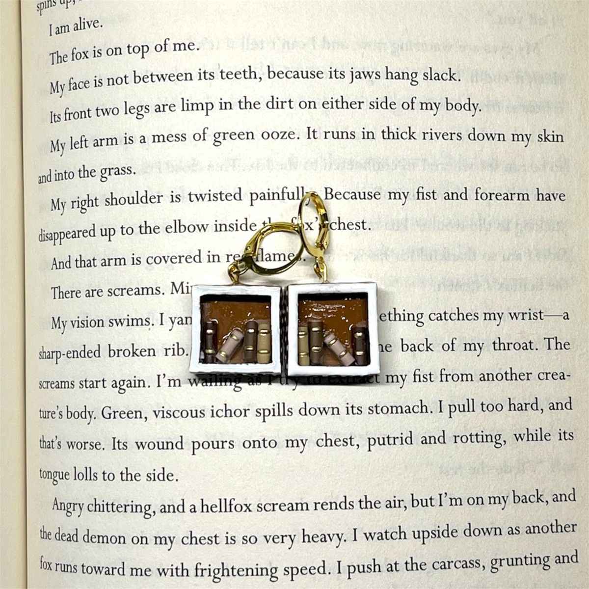 Brown Polka Earrings